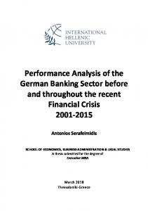 perfomance analysis of the german banking sector