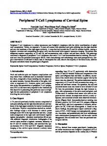 Peripheral T-Cell Lymphoma of Cervical Spine