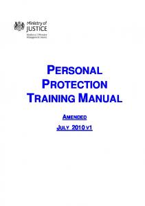 Personal Protection Training Manual