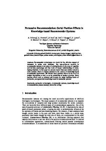 Persuasive Recommendation: Serial Position ... - Semantic Scholar