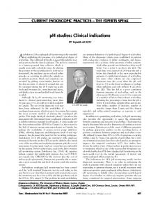 pH studies: Clinical indications