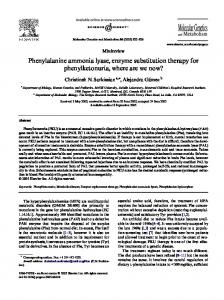 Phenylalanine ammonia lyase, enzyme