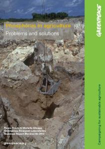 Phosphorus in agriculture Problems and solutions - Greenpeace ...