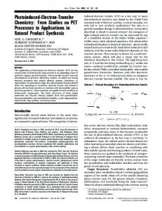 Photoinduced-Electron-Transfer Chemistry - ACS Publications