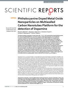 Phthalocyanine Doped Metal Oxide Nanoparticles