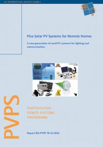 Pico Solar PV Systems for Remote Homes - IEA-PVPS