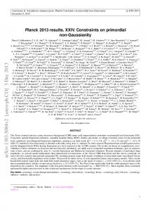 Planck 2013 Results. XXIV. Constraints on primordial non-Gaussianity