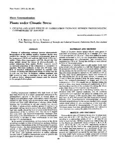 Plants under Climatic Stress - NCBI