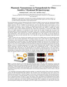 Plasmonic Nanoantennas on Nanopedestals for ... - OSA Publishing
