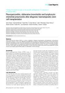Pleuropericarditis, obliterative bronchiolitis and ... - BMJ Case Reports