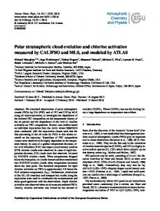 Polar stratospheric cloud evolution and chlorine ... - Atmos. Chem. Phys