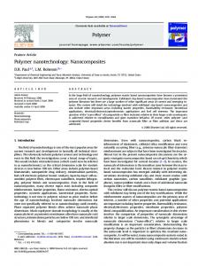Polymer nanotechnology: Nanocomposites Polymer - SSU Carbon ...