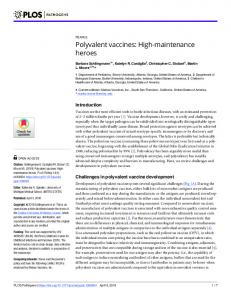 Polyvalent vaccines: High-maintenance heroes - PLOS