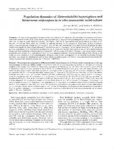 Population dynamics of Heterorhabditis bacteriophora and ... - Horizon