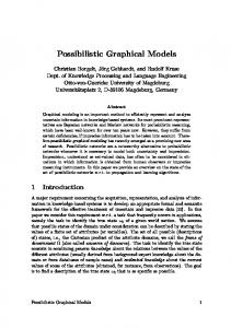 Possibilistic Graphical Models - Semantic Scholar