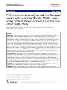 Postpartum care for Aboriginal and non-Aboriginal women with ...