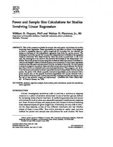 Power and Sample Size Calculations for Studies ... - Semantic Scholar