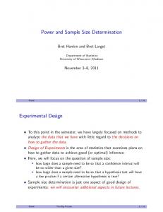Power and Sample Size Determination