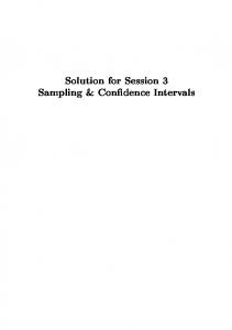 Practical for Session 3 Sampling & Confidence Intervals