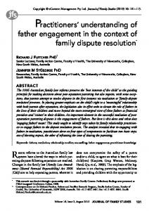 Practitioners' understanding of father engagement in the context of ...