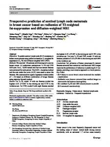 Preoperative prediction of sentinel lymph node