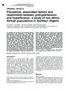 Prevalence, associated factors and relationship between ... - Nature