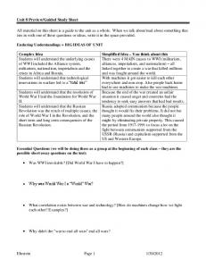 Preview/Guided Study Sheet