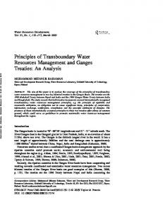 Principles of Transboundary Water Resources Management and ...