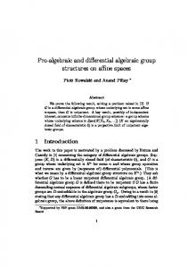 Pro-algebraic and differential algebraic group structures on affine