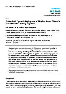 Probabilistic Dynamic Deployment of Wireless Sensor Networks by ...