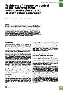 Problems of frequency control in the power system ... - Semantic Scholar