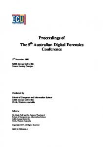 Proceedings of The 5 Australian Digital ... - Research at Google