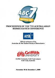 proceedings of the 7th australasian biomechanics