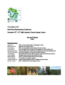 Proceedings of the Sixth Plant Biomechanics ...