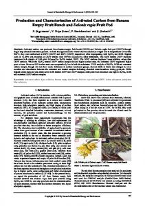 Production and Characterization of Activated Carbon from Banana ...
