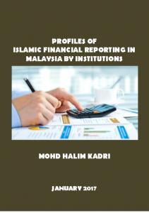 profiles of islamic financial reporting in malaysia by ...