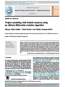 Project scheduling with limited resources using an ...