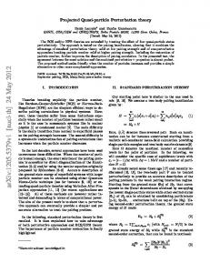 Projected Quasi-particle Perturbation theory