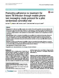 Promoting adherence to treatment for latent TB ... - Semantic Scholar