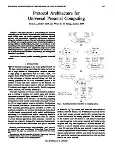 Protocol Architecture for Universal Personal Computing