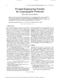 Prudent Engineering Practice for Cryptographic Protocols - Software ...