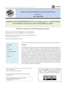 (Psidium guajava L.) CULTIVATION - Journal Of Experimental Biology ...