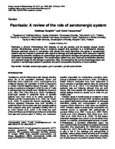 Psoriasis: A review of the role of serotonergic system - CiteSeerX