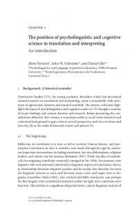 Psycholinguistic and Cognitive Inquiries into ...