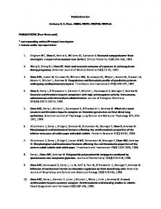 Publication List Anthony K. C. Chan, MBBS, FRCPC ... - TaARI