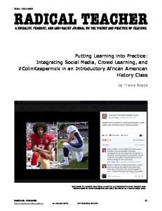 Putting Learning into Practice: Integrating Social ... - Radical Teacher