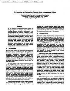Q-Learning for Navigation Control of an ... - Semantic Scholar