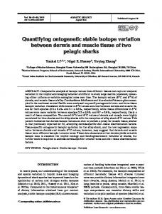 Quantifying ontogenetic stable isotope variation ... - Inter Research