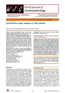 Quantitative image analysis of celiac disease - Celiac Disease Center ...