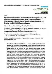 Quantitative Variations of Intracellular Microcystin-LR, -RR and - MDPI